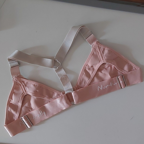 Hands Free Pumping Bra Adjustable Nuturally by Chrome Cherry, Pink, One Size - Picture 3 of 6